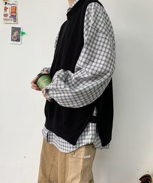 ブラックジッパーベスト FREEサイズ セール】NYLON FULL ZIP VEST/ナイロンフルジップベスト