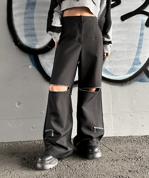 パンツ LVEU. Center zip flare pants センタージップフレアパンツ | LVEU.（ラブユ.）