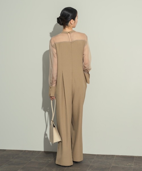 NEUNA シアータックオールインワン　オケージョンドレス　結婚式　パンツドレス NEUNA パンツドレス シアータックオールインワン : ZOZOTOWN