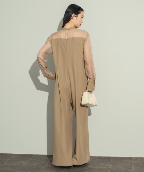 NEUNA シアータックオールインワン　オケージョンドレス　結婚式　パンツドレス NEUNA パンツドレス シアータックオールインワン : ZOZOTOWN