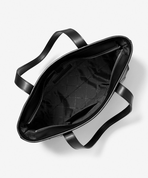MICHAEL KORS ブラック レザー トートバッグ ポーチ付き