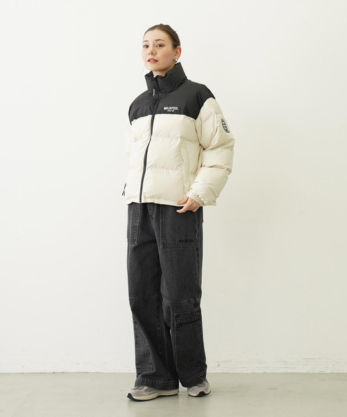 期間限定のお買い得商品 タグ付・ミルクフェド・ブラックデニム・バルーンシルエット・短 ジャケット・アウター