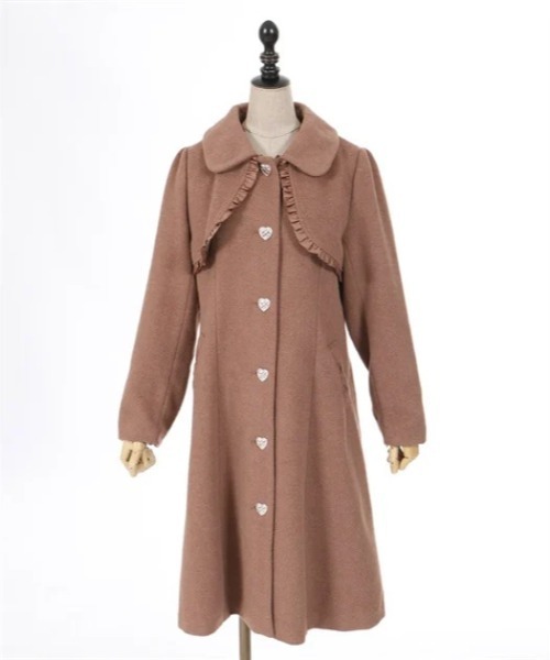 axes femme POETIQUE ダッフルコート コート ファーティペ付