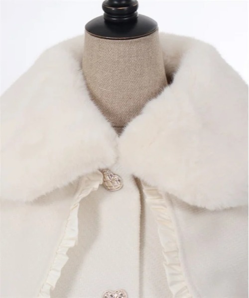 美品　axes femme POETIQUE / ダッフルコート　M フリル 美品 axes femme POETIQUE / ダッフルコート M フリル