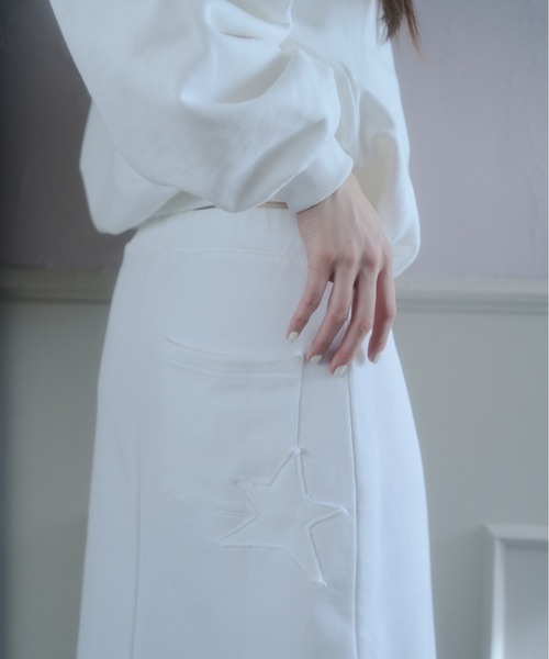 Smyeon スカート Sweat lace skirt/レース付きスウェット