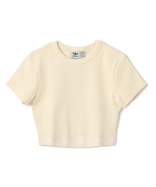 Adidas アディダス RIB TSHIRT リブ Tシャツ クロップド adidas tシャツ RIB SS TOP / アディダス リブ ショート