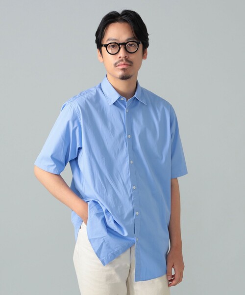 ★新品★INSCRIRE コットンショートスリーブシャツ INSCRIRE＞コットン ショートスリーブ シャツ