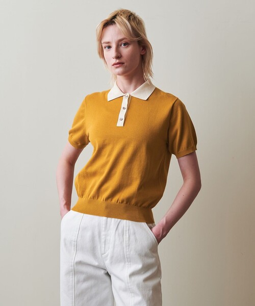 STEVEN ALAN ニット セーター 「Steven Alan」バイカラー ポロ