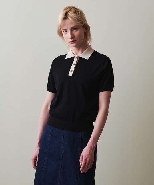 STEVEN ALAN ニット セーター 「Steven Alan」バイカラー ポロ