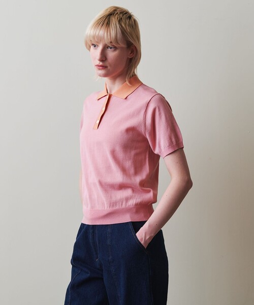 STEVEN ALAN ニット セーター 「Steven Alan」バイカラー ポロ