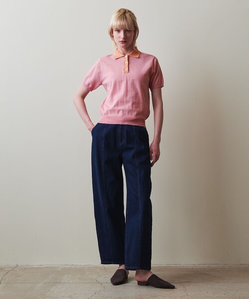 tシャツ バイカラーニットT レディース STEVEN ALAN ニット セーター 「Steven Alan」バイカラー ポロ