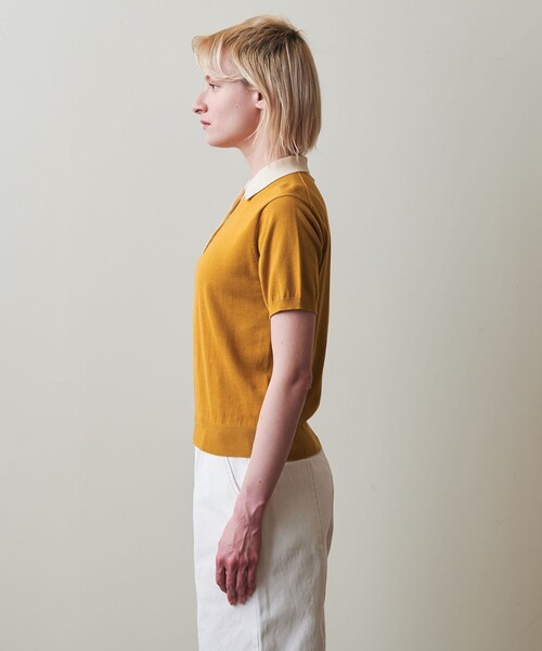 新品.未使用Steven Alanバイカラーポロカラーニット BEAUTY&YOUTH UNITED ARROWS｜<Steven Alan>バイカラー ポロ