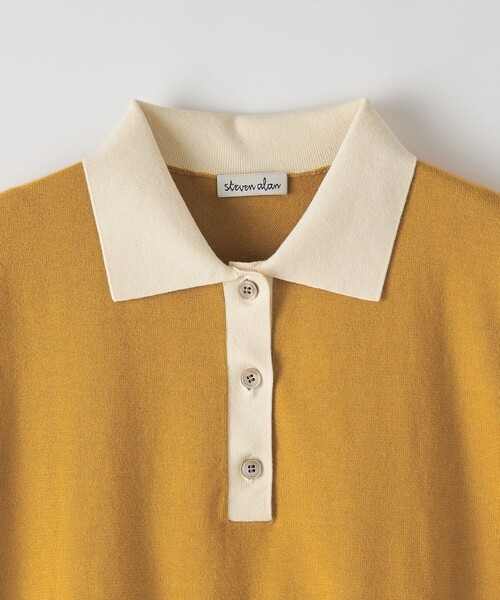 STEVEN ALAN ニット セーター 「Steven Alan」バイカラー ポロ