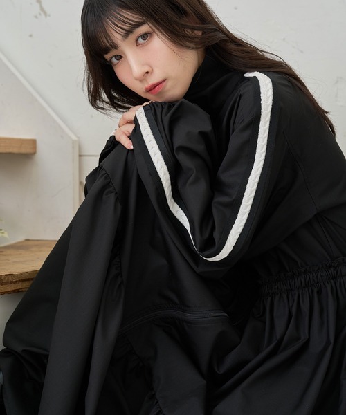 ワンピース 「Nora Lily」「elle」Long Zip Lined Track One-piece