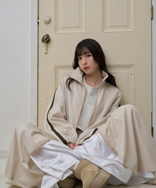 ワンピース 「Nora Lily」「elle」Long Zip Lined Track One-piece