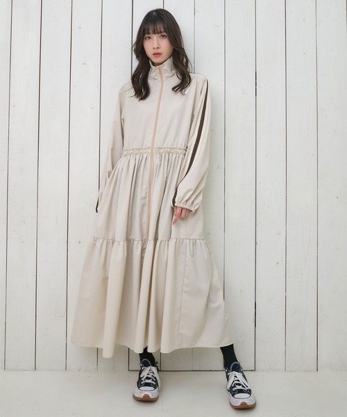 ワンピース 「Nora Lily」「elle」Long Zip Lined Track One-piece