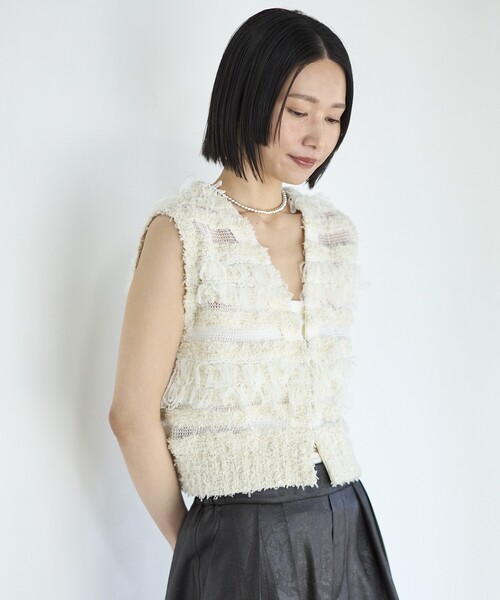 Firsthand ベスト ジレ Firsthand/ファーストハンド 異素材