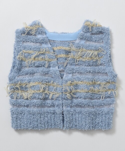 ベスト ジレ Firsthand/ファーストハンド 異素材フリンジニットベスト / ボーダーニットベスト 25AW レディース Firsthand ベスト ジレ Firsthand/ファーストハンド 異素材