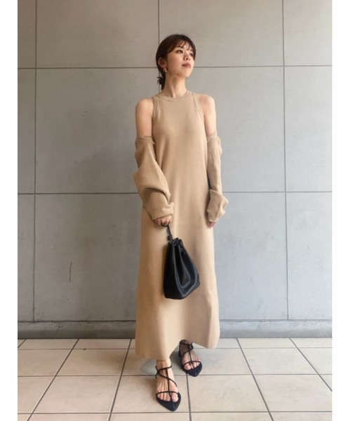 ミラオーウェン アメスリマキシ丈ワンピース Mila Owen 黒 ロング  