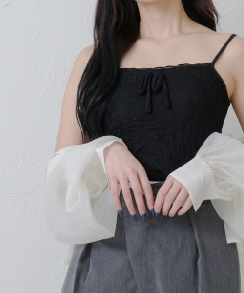 花柄　カップ付き　キャミソール　フラワー Ambre Neige キャミソール flower design camisole / 花柄カップ