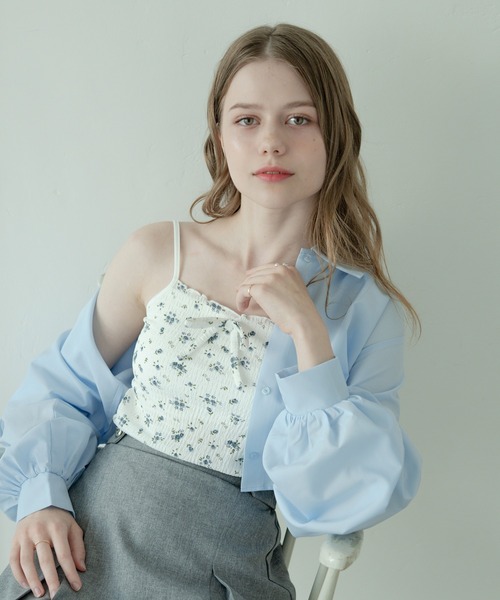 Rew de Rew ホルターネック　花柄　キャミソール Ambre Neige キャミソール flower design camisole / 花柄カップ