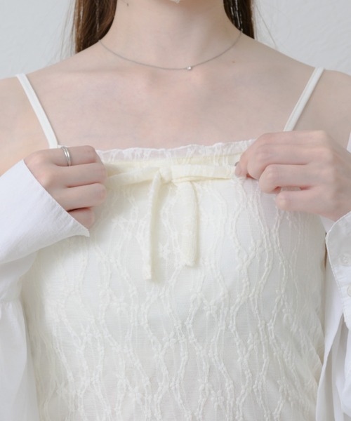 Ambre Neige キャミソール flower design camisole / 花柄カップ
