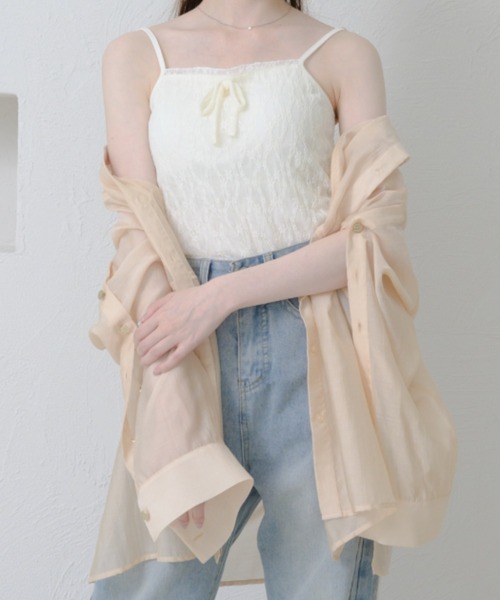 Ambre Neige キャミソール flower design camisole / 花柄カップ
