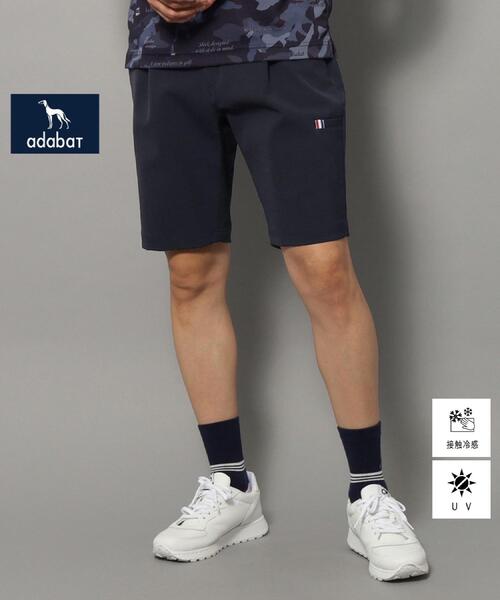 adabat ハーフパンツ 新レーベル ADABAT NAVY】UVカット/接触冷感 ストレッチツイル