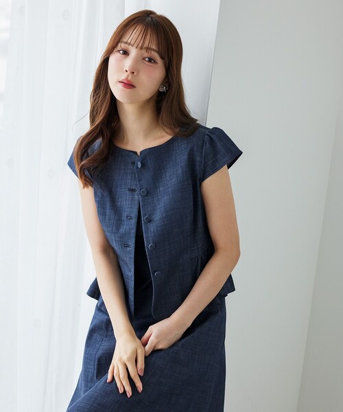 TOCCA（トッカ） ジャケット ノーカラージャケット NIGHT OCEAN