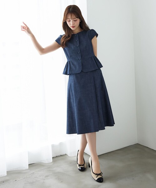 TOCCA トッカ セットアップ ノーカラージャケット スカート 黒 サイズ0 