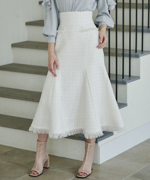「AND COUTURE」 フレアスカート SMALL オフホワイト レディース_画像7