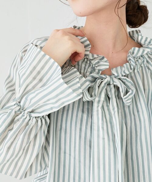 le.coeur blanc（ルクールブラン） ブラウス シャツ ゴールドラメ