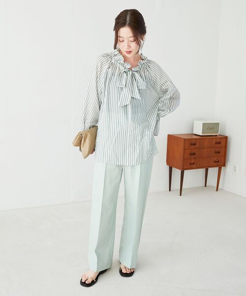 le.coeur blanc（ルクールブラン） ブラウス シャツ ゴールドラメ