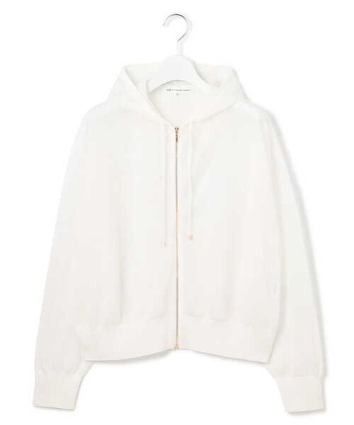 23区（ニジュウサンク） パーカー 「洗える」シャイニーシアー ニット