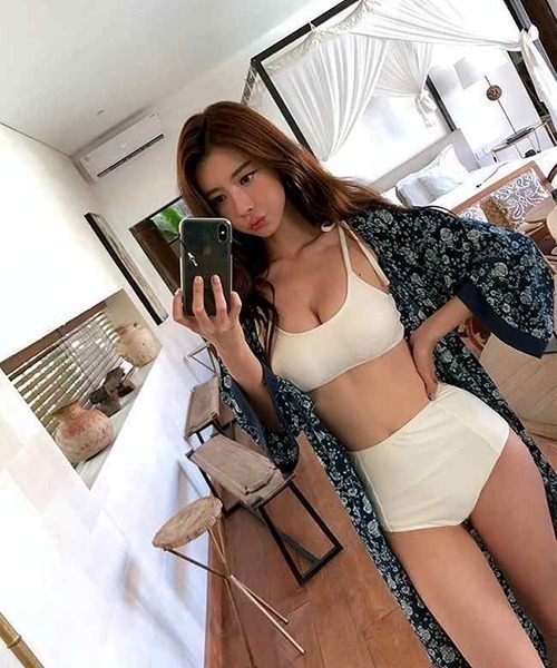 NANEA（ナネア） 水着 バッククロスハイウエストスイムウェア