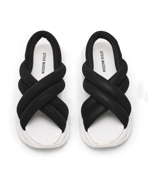 STEVE MADDEN サンダル クロスパフィーボリュームサンダル/S