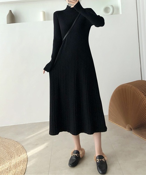 「a lot of love」 ニットワンピース FREE オリーブ レディース_画像3