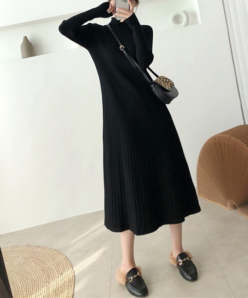 「a lot of love」 ニットワンピース FREE オリーブ レディース_画像4