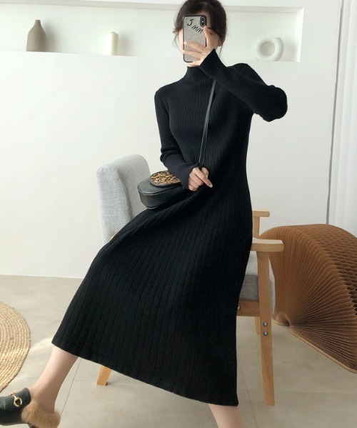 「a lot of love」 ニットワンピース FREE オリーブ レディース_画像5