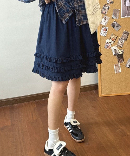 Achic スカート 四色展開フリルペチスカート : ZOZOTOWN Yahoo