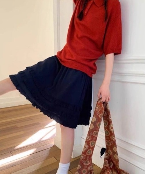 Achic スカート 四色展開フリルペチスカート : ZOZOTOWN Yahoo