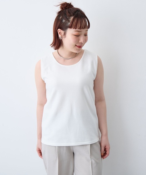 anyfee タンクトップ ノースリーブ 「anyfee/大きいサイズ」着て