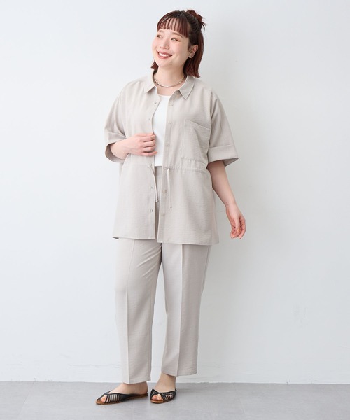 anyfee タンクトップ ノースリーブ 「anyfee/大きいサイズ」着て