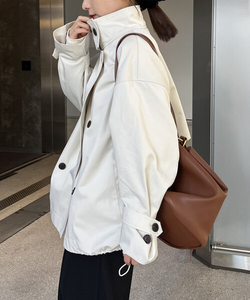 CAPRICIEUX LE'MAGE ノーカラートレンチコート