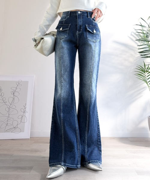 mily bilet ジーンズ デニム デニムパンツ 「mily bilet」脚、盛れすぎ