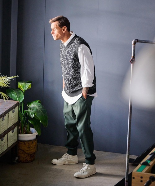 THEOREM ベスト ジレ mcg3647-Layer of Leopard VN Vest レオパード