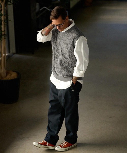 THEOREM ベスト ジレ mcg3647-Layer of Leopard VN Vest レオパード