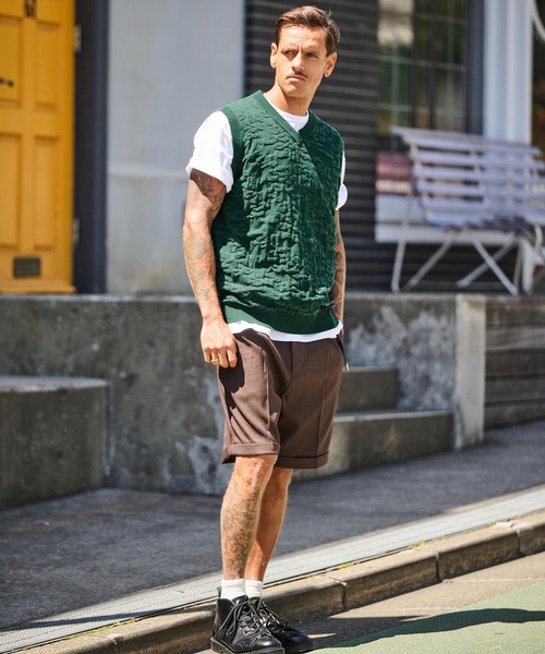 THEOREM ベスト ジレ mcg3647-Layer of Leopard VN Vest レオパード