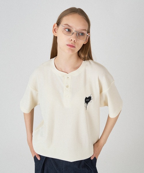 Tシャツ・カットソー No.0872 stripe HENRY NECK T (3color) No.0872 stripe HENRY NECK T (3color) - HOLY IN CODE | 60