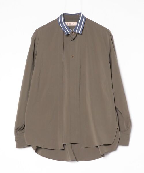 「CULLNI」 長袖シャツ 1 カーキ メンズ